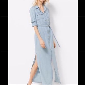 Michael Kors chambray denim maxi dress